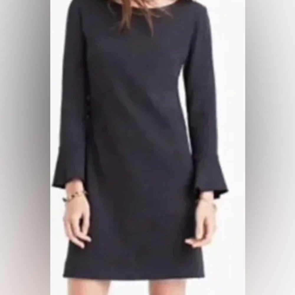 Madewell Jersey Knit Bell Sleeve dark gray Dress